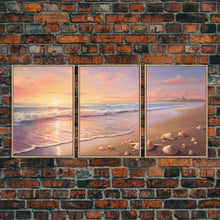 Load image into Gallery viewer, Seascape Canvas Print oil Painting, Original Abstract Ocean Painting, 3 Piece Set, Large Wall Art, Modern Wall Decor, Living room Home Decor