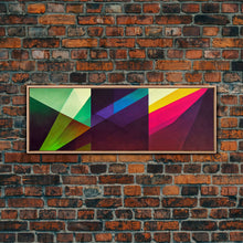 Carregar imagem no visualizador da galeria, Abstract Colorful Painting Bright Multicolor wall art Framed Abstract canvas Print Brush Strokes Abstract canvas art Living room wall art