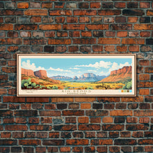 Load image into Gallery viewer, Big Bend National Park, Panoramic Texas Travel Art, National Park Print, Minimalist Travel Art, Midcentury Modern Style Landscape