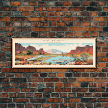 Load image into Gallery viewer, Big Bend National Park, Panoramic Texas Travel Art, National Park Print, Minimalist Travel Art, Midcentury Modern Style Landscape