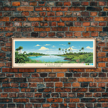 Load image into Gallery viewer, Biscayne National Park, Panoramic Florida Travel Art, National Park Print, Minimalist Travel Art, Midcentury Modern Style Landscape