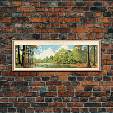 Cargar imagen en el visor de la galería, Congaree National Park, Panoramic South Carolina Travel Art, National Park Print, Minimalist Travel Art, Midcentury Modern Style Landscape