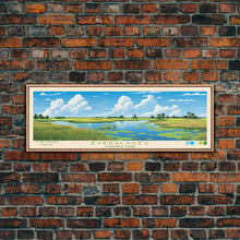 Carregar imagem no visualizador da galeria, Everglades National Park, Panoramic Florida Travel Art, National Park Print, Minimalist Travel Art, Midcentury Modern Style Landscape