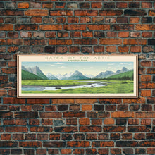 Cargar imagen en el visor de la galería, Gates Of The Arctic National Park Panoramic Alaska Travel Art, National Park Print, Minimalist Travel Art, Midcentury Modern Style Landscape