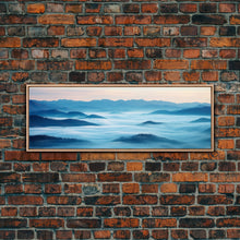 Load image into Gallery viewer, Blue Ridge Mountains Panoramic Wall Art, Bluebridge Mountains National Parkway, Beautiful Cabin Decor, Boho Photography Wall Art Print