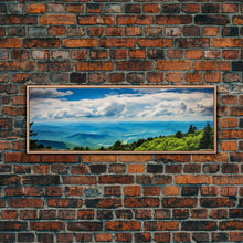 Load image into Gallery viewer, Blue Ridge Mountains Panoramic Wall Art, Bluebridge Mountains National Parkway, Beautiful Cabin Decor, Boho Photography Wall Art Print