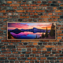 Load image into Gallery viewer, Panoramic of Crater Lake National Park, Extra Large Wall Art, Panoramic Wall Art, Panoramic Print, Landscape Photography, Landscape Print