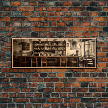 Load image into Gallery viewer, Bar Art, Old Timey Western Bar, Sepia Photography Art, Kitchen Art, Kitchen Wall Art, Home Bar Decor, Bar Cart Art