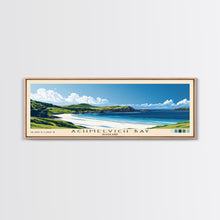 Carregar imagem no visualizador da galeria, Achmelvich Bay, Scotland Panoramic Print, Vacation Gift, Scotland Wall Art, Beach Painting, Beach Decor, Large Wall Art, Wood Frame Art