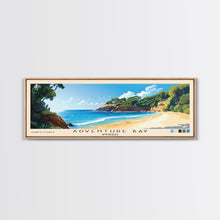 Carregar imagem no visualizador da galeria, Adventure Bay, Australia Panoramic Beach Print, Vacation Gift, Australia Wall Art, Framed Canvas Print, Framed Beach Painting