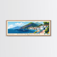 Carregar imagem no visualizador da galeria, Aeolian Islands, Italy Panoramic Print, Vacation Gift, Italy Wall Art, Vacation Wall Art, Vacatation Memories, Beach Decor, Beach Or Lakehouse Art