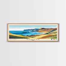Load image into Gallery viewer, Anakena, Chile Panoramic Print, Vacation Gift, Chile Wall Art, Beach Painting, Beach Decor, Beach Or Lakehouse Art
