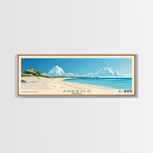 Load image into Gallery viewer, Andros, Bahamas Panoramic Beach Print, Vacation Gift, Bahamas Wall Art, Framed Canvas Print, Framed Beach Painting
