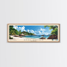 Load image into Gallery viewer, Anse Cocos, Seychelles Panoramic Beach Print, Vacation Gift, Seychelles Wall Art, Beach Painting, Beach Decor, Beach Painting