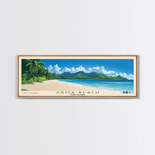 Load image into Gallery viewer, Aroa Beach, Cook Islands Panoramic Beach Print, Vacation Gift, Cook Islands Wall Art, Beach Painting, Beach Decor, Beach Painting