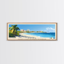 Load image into Gallery viewer, Aruba, autonomous country of the Kingdom of the Netherlands Panoramic Print, Vacation Gift, autonomous country of the Kingdom of the Netherlands Wall Art, Beach Painting, Beach Decor, Large Wall Art, Wood Frame Art