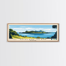 Load image into Gallery viewer, Auckland Island, New Zealand Panoramic Beach Print, Vacation Gift, New Zealand Wall Art, Beach Painting, Beach Decor, Beach Painting