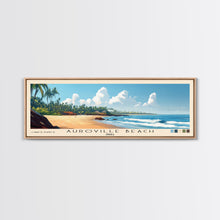 Carregar imagem no visualizador da galeria, Auroville Beach, India Panoramic Print, Vacation Gift, India Wall Art, Beach Painting, Beach Decor, Large Wall Art, Wood Frame Art