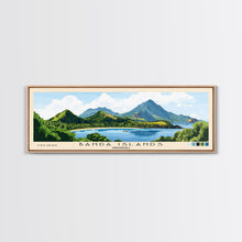 Load image into Gallery viewer, Banda Islands, Indonesia Panoramic Beach Print, Vacation Gift, Indonesia Wall Art, Framed Canvas Print, Framed Beach Painting