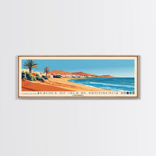 Load image into Gallery viewer, Beaches of Isla de Providencia, Colombia Panoramic Print, Vacation Gift, Colombia Wall Art, Beach Painting, Beach Decor, Large Wall Art, Wood Frame Art