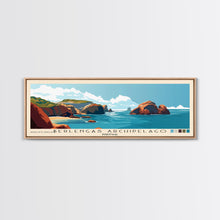 Load image into Gallery viewer, Berlengas Archipelago, Portugal Panoramic Print, Vacation Gift, Portugal Wall Art, Beach Painting, Beach Decor, Beach Or Lakehouse Art