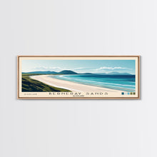 Load image into Gallery viewer, Berneray Sands, Scotland Panoramic Print, Vacation Gift, Scotland Wall Art, Beach Painting, Beach Decor, Large Wall Art, Wood Frame Art