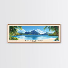 Load image into Gallery viewer, Bora Bora, France Panoramic Beach Print, Vacation Gift, France Wall Art, Beach Painting, Beach Decor, Beach Painting