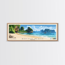 Load image into Gallery viewer, Bottle Beach, Thailand Panoramic Beach Print, Vacation Gift, Thailand Wall Art, Beach Painting, Beach Decor, Beach Painting
