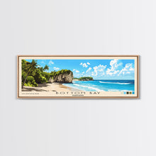 Load image into Gallery viewer, Bottom Bay, Barbados Panoramic Print, Vacation Gift, Barbados Wall Art, Beach Painting, Beach Decor, Large Wall Art, Wood Frame Art