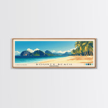 Load image into Gallery viewer, Bounty Beach, Philippines Panoramic Beach Print, Vacation Gift, Philippines Wall Art, Beach Painting, Beach Decor, Beach Painting
