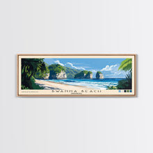 Carregar imagem no visualizador da galeria, Bwanna Beach, Indonesia Panoramic Beach Print, Vacation Gift, Indonesia Wall Art, Framed Canvas Print, Framed Beach Painting