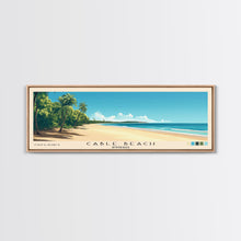 Carregar imagem no visualizador da galeria, Cable Beach, Australia Panoramic Beach Print, Vacation Gift, Australia Wall Art, Framed Canvas Print, Framed Beach Painting