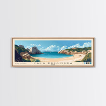 Load image into Gallery viewer, Cala Pregonda, Spain Panoramic Print, Vacation Gift, Spain Wall Art, Beach Painting, Beach Decor, Beach Or Lakehouse Art
