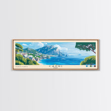 Carregar imagem no visualizador da galeria, Capri, Italy Panoramic Print, Vacation Gift, Italy Wall Art, Vacation Wall Art, Vacatation Memories, Beach Decor, Beach Or Lakehouse Art