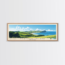 Cargar imagen en el visor de la galería, Chatham Island, New Zealand Panoramic Print, Vacation Gift, New Zealand Wall Art, Beach Painting, Beach Decor, Beach Or Lakehouse Art