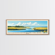 Cargar imagen en el visor de la galería, Chincoteague Island, Virginia Panoramic Beach Print, Vacation Gift, Virginia Wall Art, Framed Canvas Print, Framed Beach Painting