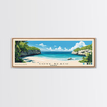 Load image into Gallery viewer, Cove Beach, Bahamas Panoramic Print, Vacation Gift, Bahamas Wall Art, Vacation Wall Art, Vacatation Memories, Beach Decor, Beach Or Lakehouse Art