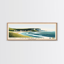Load image into Gallery viewer, Cuckmere Haven, United Kingdom Panoramic Beach Print, Vacation Gift, United Kingdom Wall Art, Framed Canvas Print, Framed Beach Painting