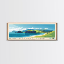 Load image into Gallery viewer, D’Urville Island, New Zealand Panoramic Print, Vacation Gift, New Zealand Wall Art, Beach Painting, Beach Decor, Large Wall Art, Wood Frame Art