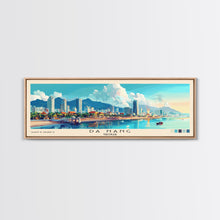 Load image into Gallery viewer, Da Nang, Vietnam Panoramic Beach Print, Vacation Gift, Vietnam Wall Art, Framed Canvas Print, Framed Beach Painting