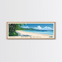 Load image into Gallery viewer, Devil’s Beach, Fiji Panoramic Print, Vacation Gift, Fiji Wall Art, Beach Painting, Beach Decor, Beach Or Lakehouse Art