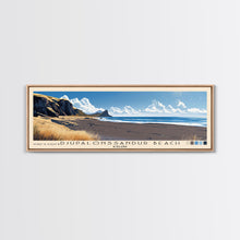 Load image into Gallery viewer, Djúpalónssandur Beach, Iceland Panoramic Print, Vacation Gift, Iceland Wall Art, Vacation Wall Art, Vacatation Memories, Beach Decor, Beach Or Lakehouse Art