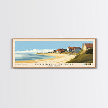 Load image into Gallery viewer, Dunwich Beach, United Kingdom Panoramic Print, Vacation Gift, United Kingdom Wall Art, Beach Painting, Beach Decor, Large Wall Art, Wood Frame Art