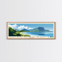 Carregar imagem no visualizador da galeria, Flic en Flac Beach, Mauritius Panoramic Print, Vacation Gift, Mauritius Wall Art, Beach Painting, Beach Decor, Beach Or Lakehouse Art