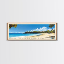 Cargar imagen en el visor de la galería, Folkestone Beach, Barbados Panoramic Print, Vacation Gift, Barbados Wall Art, Beach Painting, Beach Decor, Beach Or Lakehouse Art