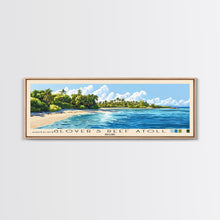 Load image into Gallery viewer, Glover’s Reef Atoll, Belize Panoramic Print, Vacation Gift, Belize Wall Art, Beach Painting, Beach Decor, Beach Or Lakehouse Art