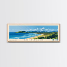 Load image into Gallery viewer, Long Beach, Fiji Panoramic Print, Vacation Gift, Fiji Wall Art, Beach Painting, Beach Decor, Large Wall Art, Wood Frame Art