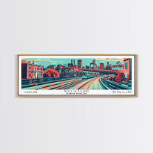 Load image into Gallery viewer, Boston Massachusetts Panoramic Travel Poster Canvas Print