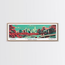 Cargar imagen en el visor de la galería, Charlotte North Carolina Panoramic Travel Poster Canvas Print