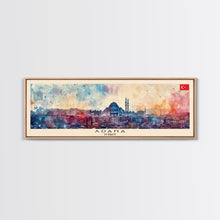 Carregar imagem no visualizador da galeria, Adana Turkey Travel Art, City Art, Framed Canvas Print or Metal Wall Art, Europe Travel Poster, Panoramic Wall Art, Extra Wide Wall Art
